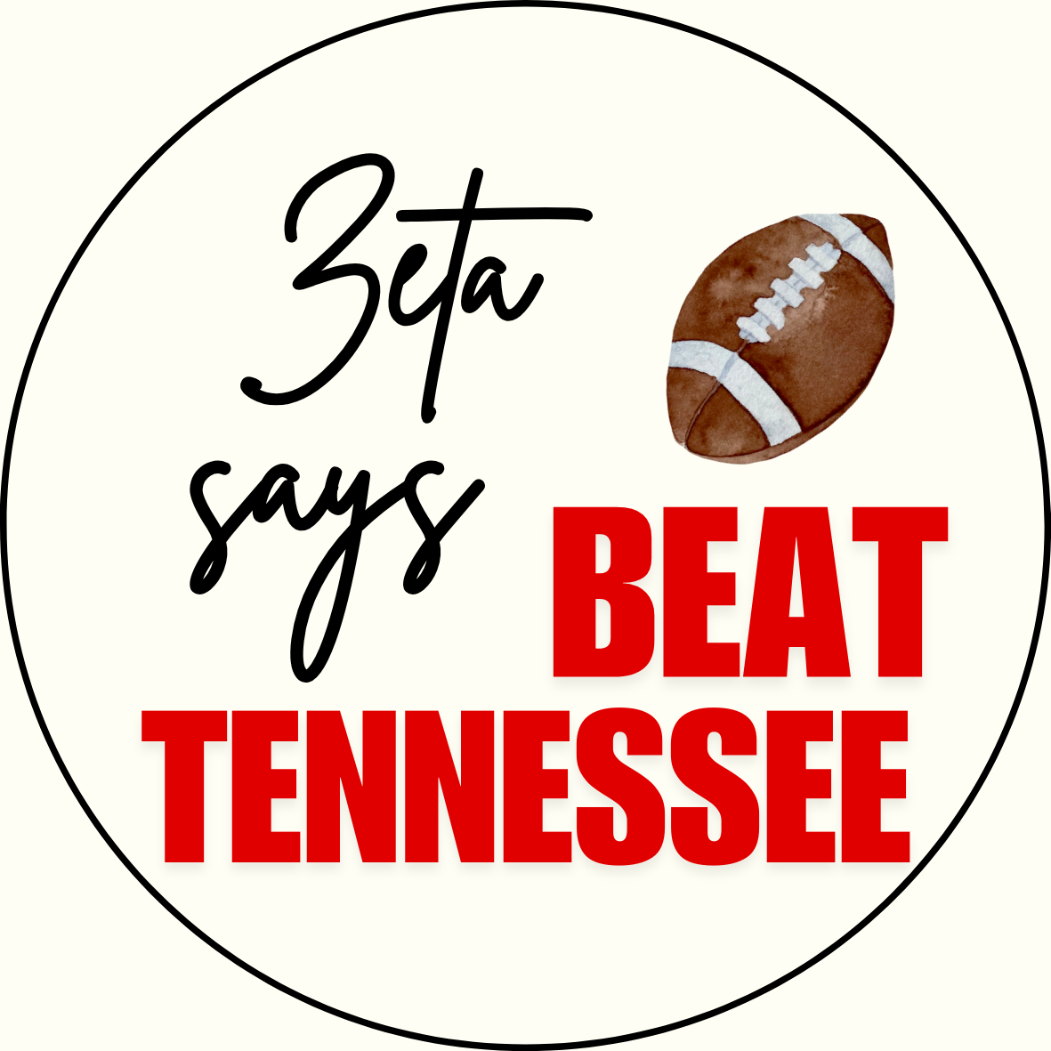 UGA vs. Tennessee "Beat Tennessee" Sorority Sticker- 2 Pack