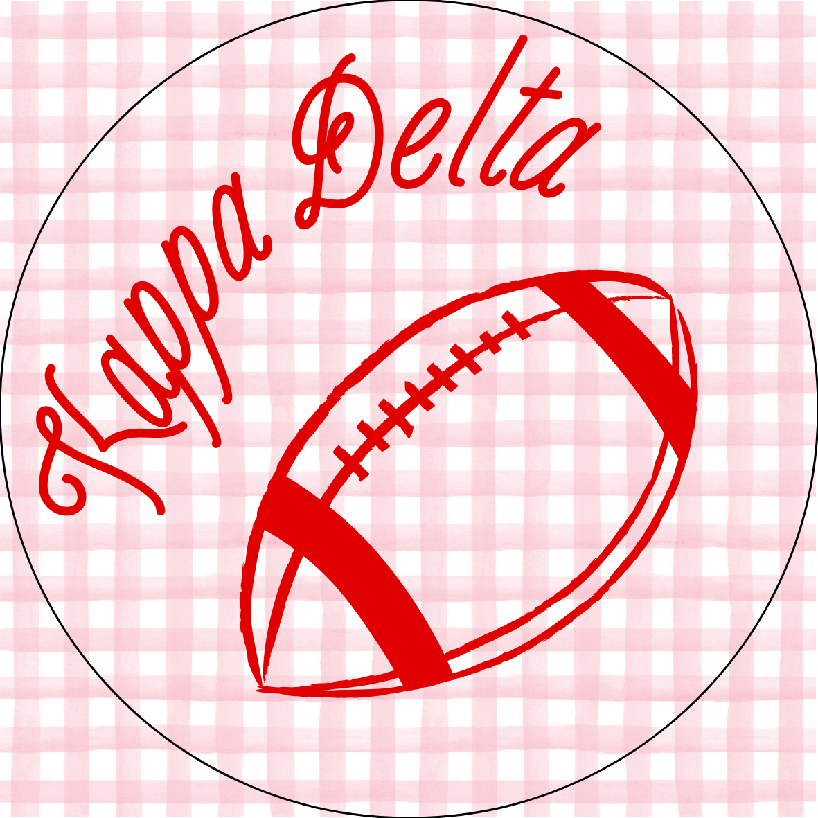 UGA Sorority Gingham Button