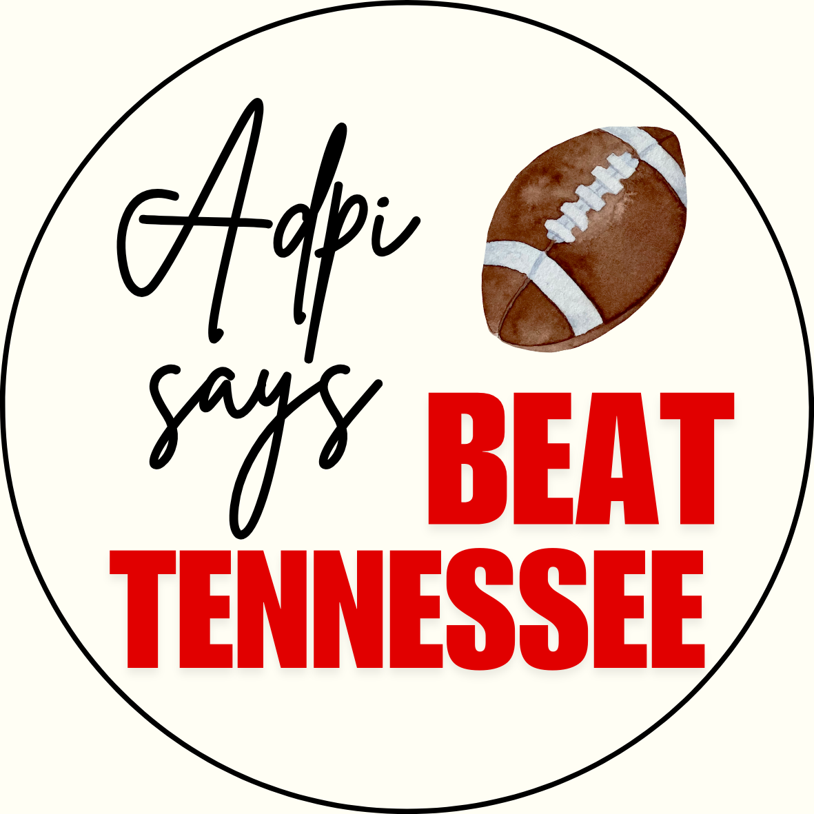 UGA vs. Tennessee "Beat Tennessee" Sorority Sticker- 2 Pack