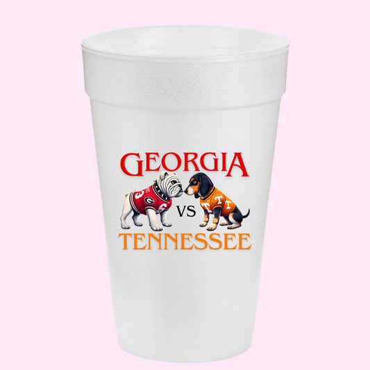 UGA vs. Tennessee Mascot Face Off Cups