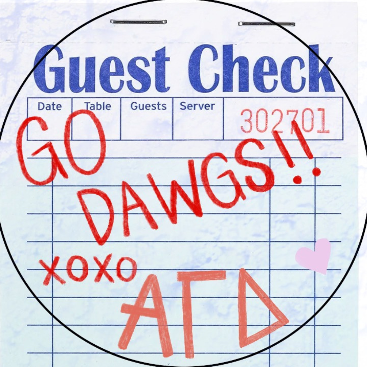 Guest Check Sorority Sticker- 2 Pack