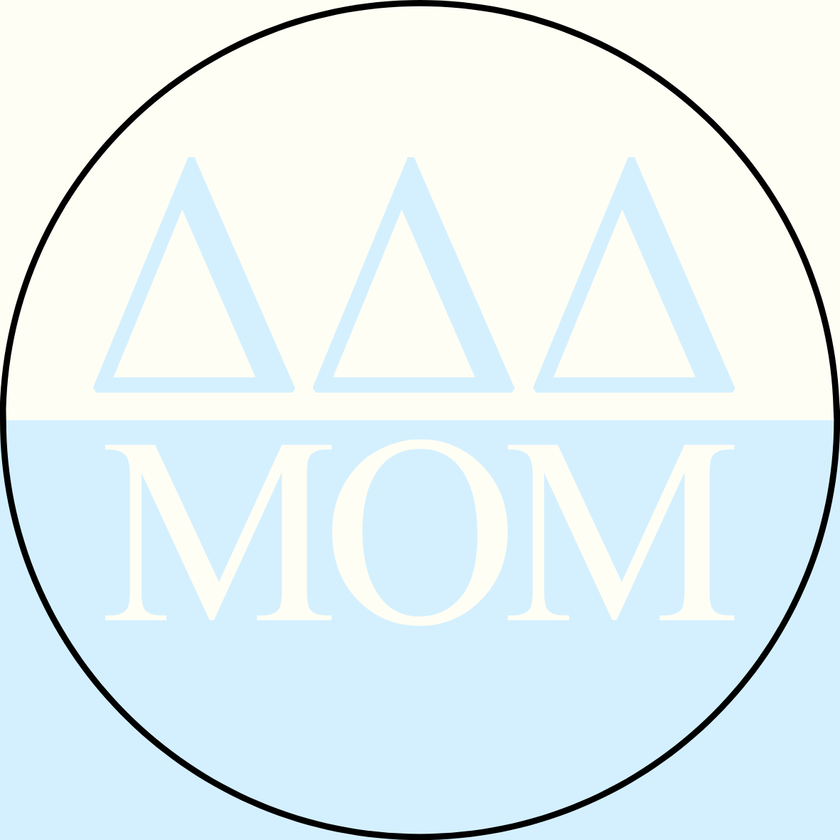 Color Block Sorority Mom Sticker- 2 Pack