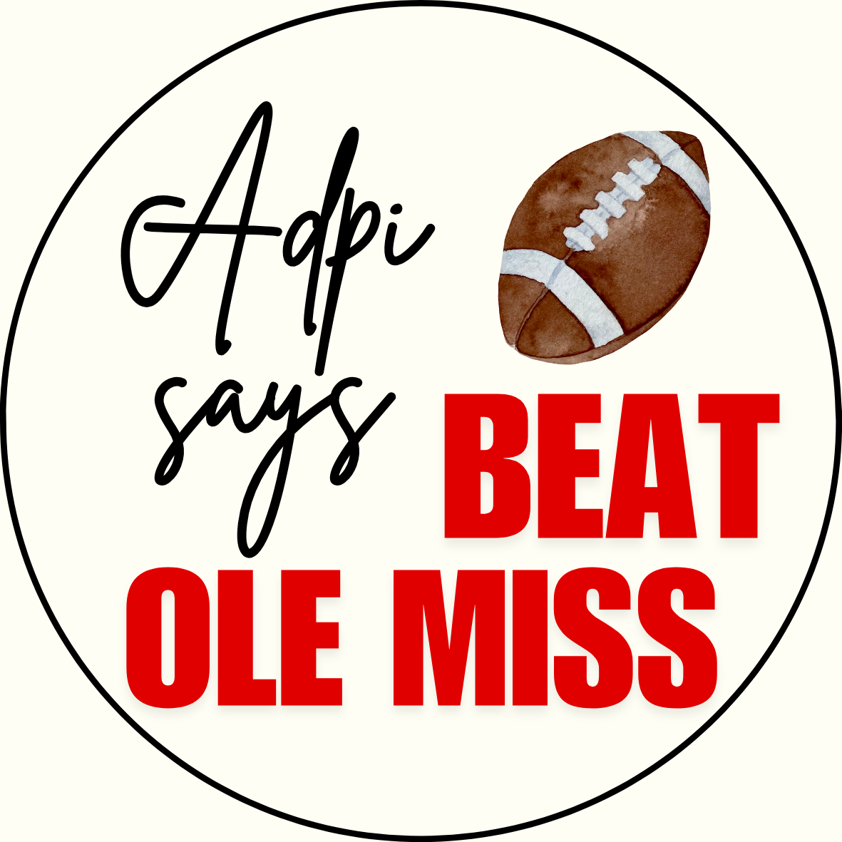 UGA vs. Ole Miss "Beat Ole Miss" Sorority Sticker- 2 Pack