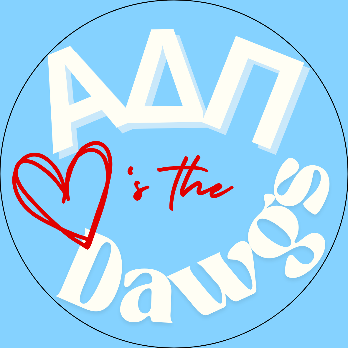 "Loves the Dawgs" Sorority Button