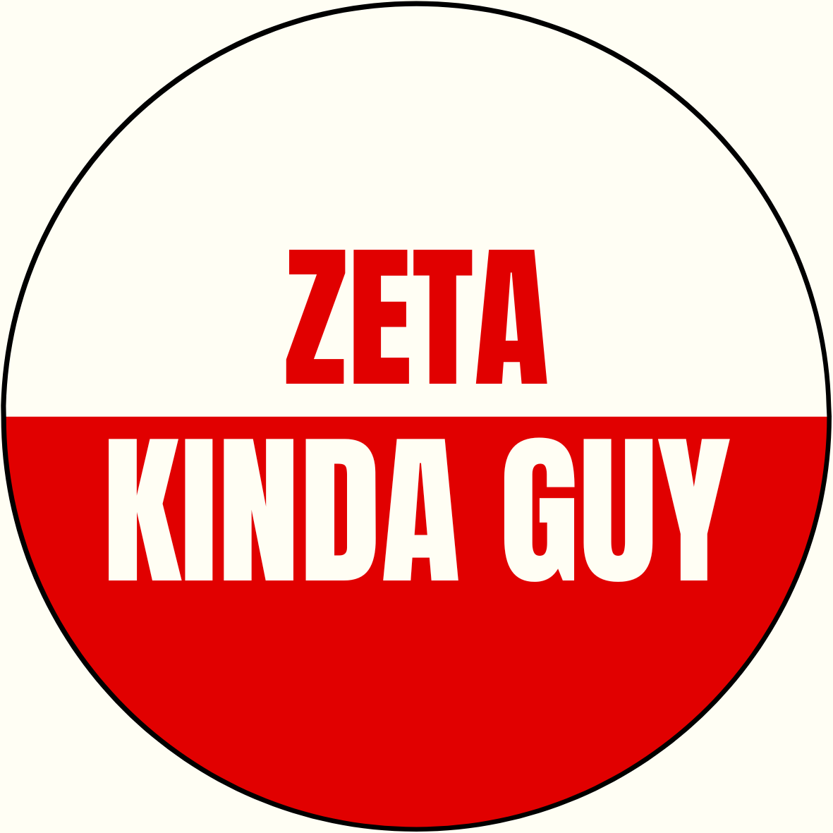 "Kinda Guy" Sorority Sticker- 2 Pack