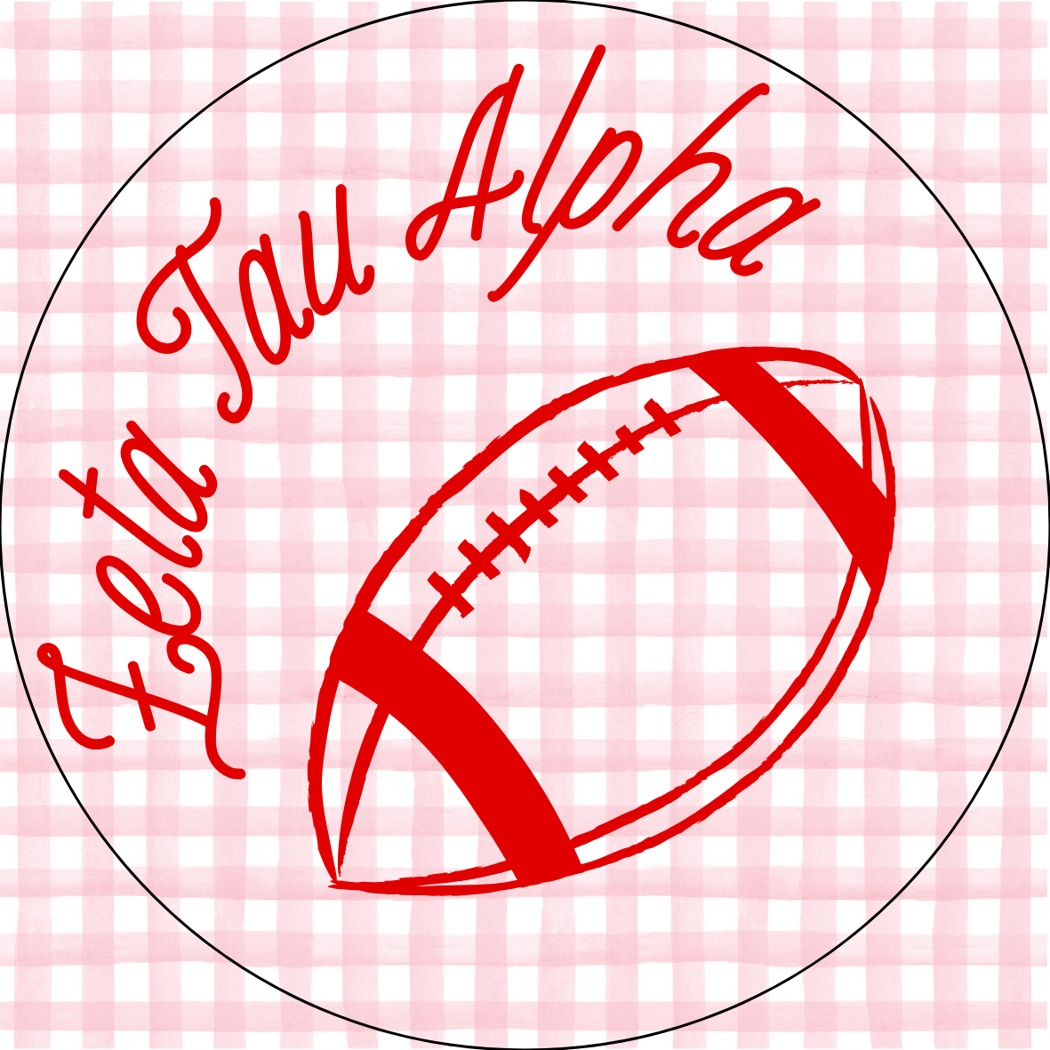 UGA Sorority Gingham Button