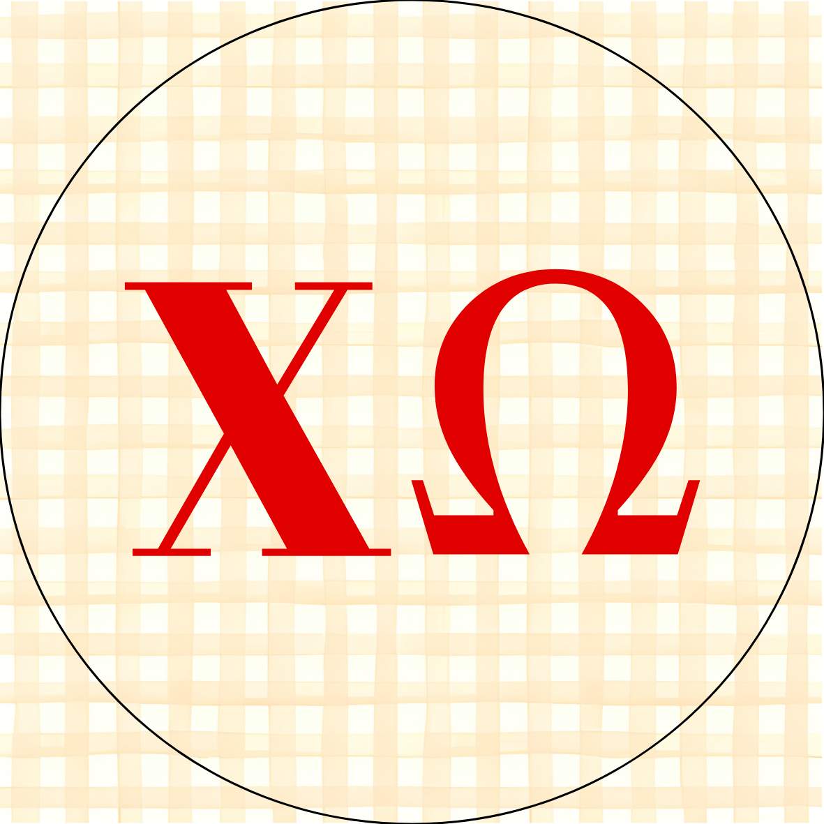 UA Gingham Sorority Letters Sticker- 2 Pack