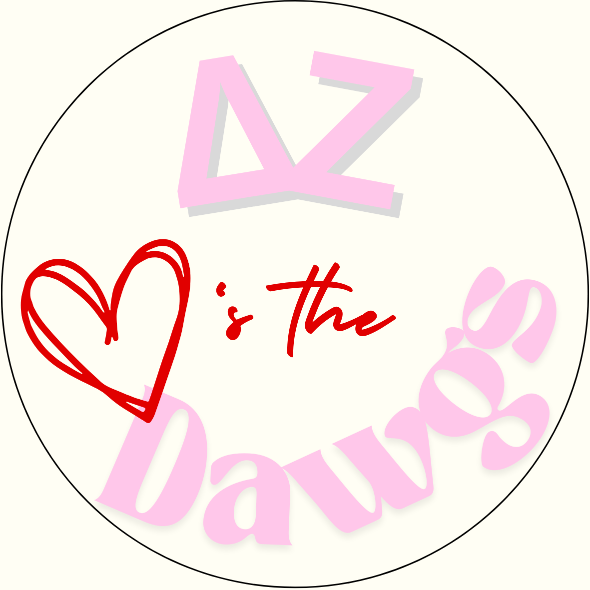 "Loves the Dawgs" Sorority Button