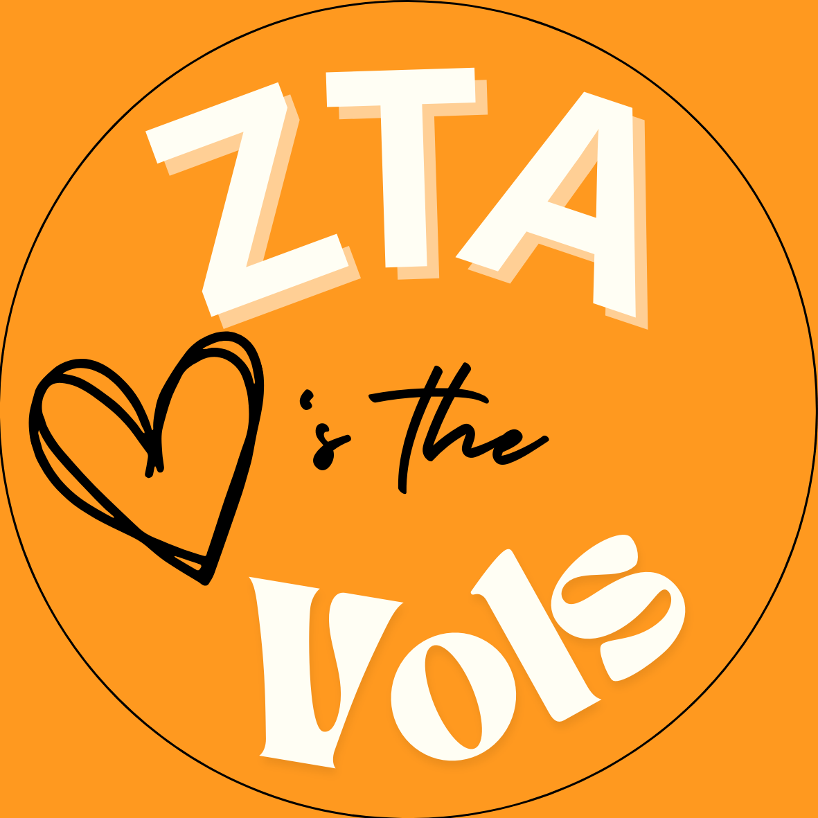 UTK "Loves the Vols" Sorority Button