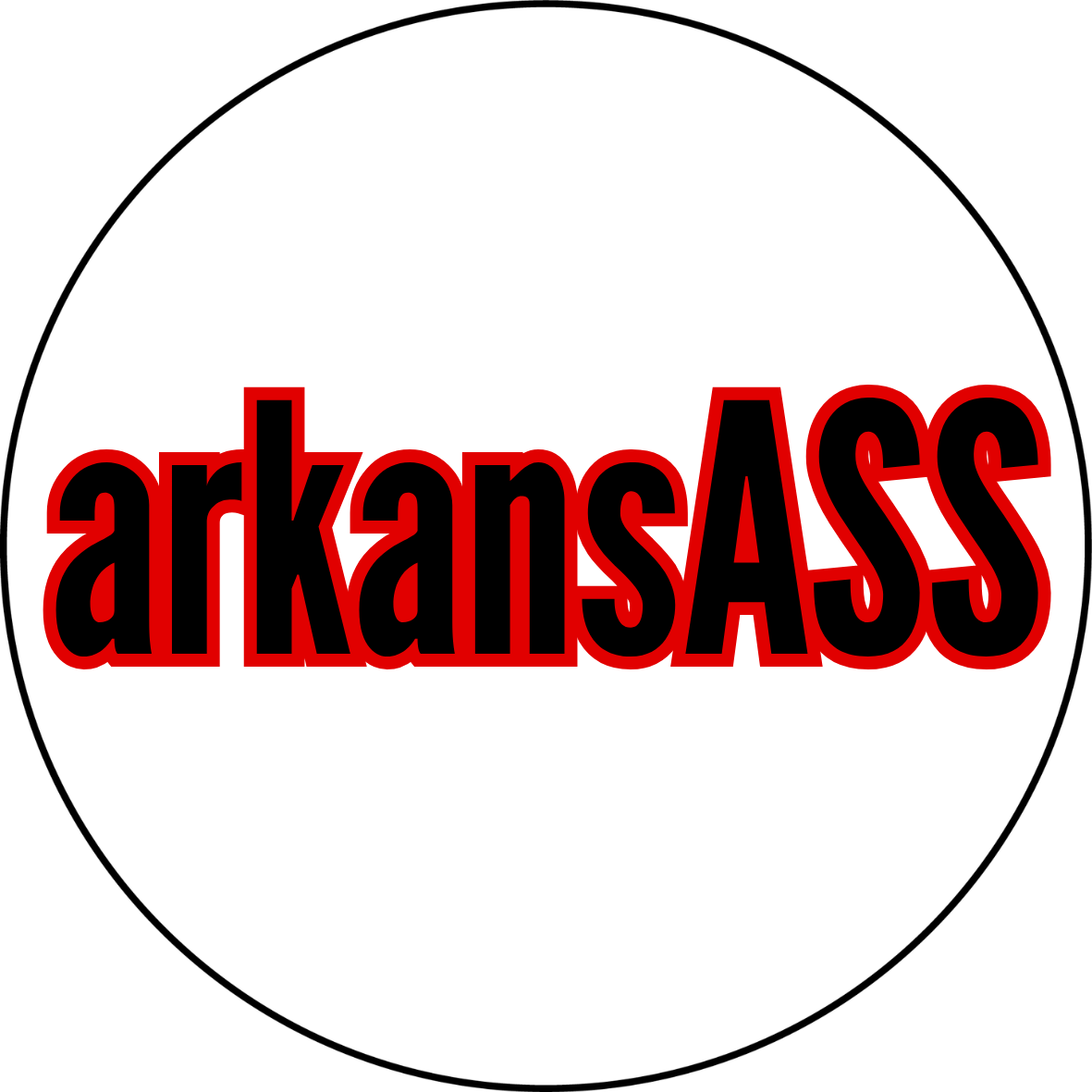 UGA vs. Arkansas "ArkansASS" Rivalry Button