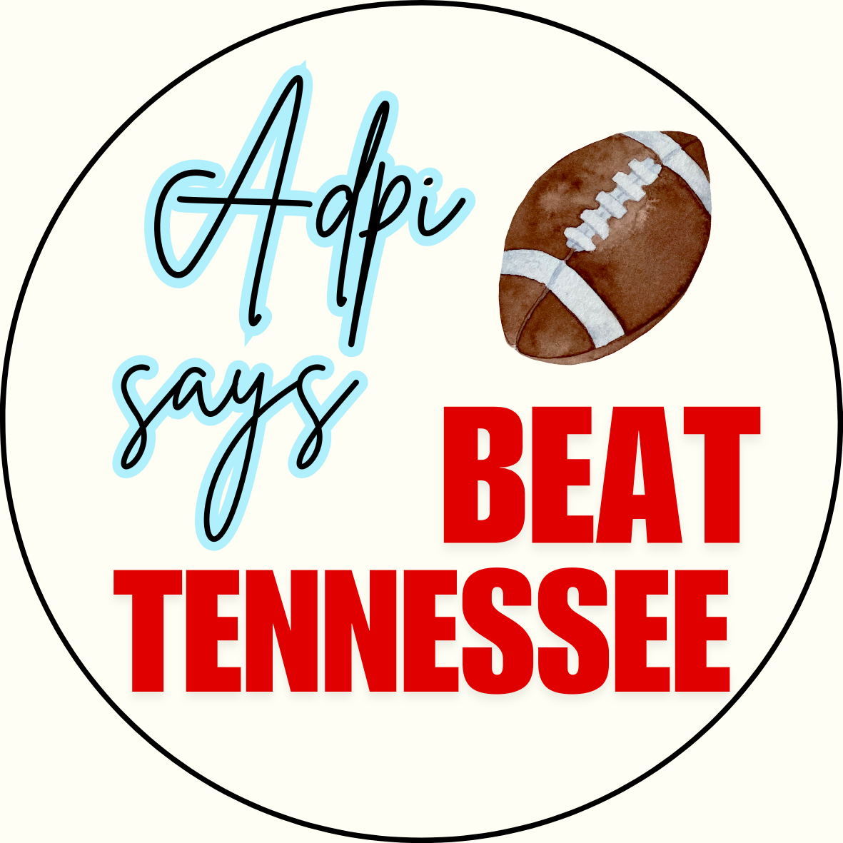 UGA vs. Tennessee "Beat Tennessee" Sorority Sticker- 2 Pack