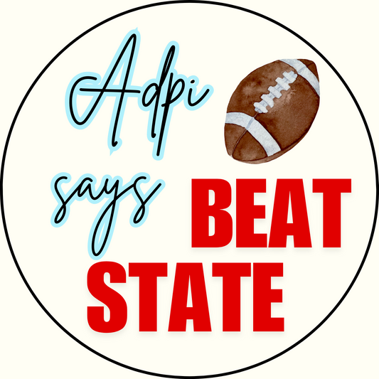 UGA vs. State "Beat State" Sorority Sticker- 2 Pack