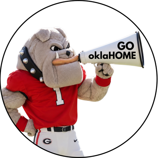 UGA vs. OU "GO OklaHOME" Rivalry Sticker- 2 Pack