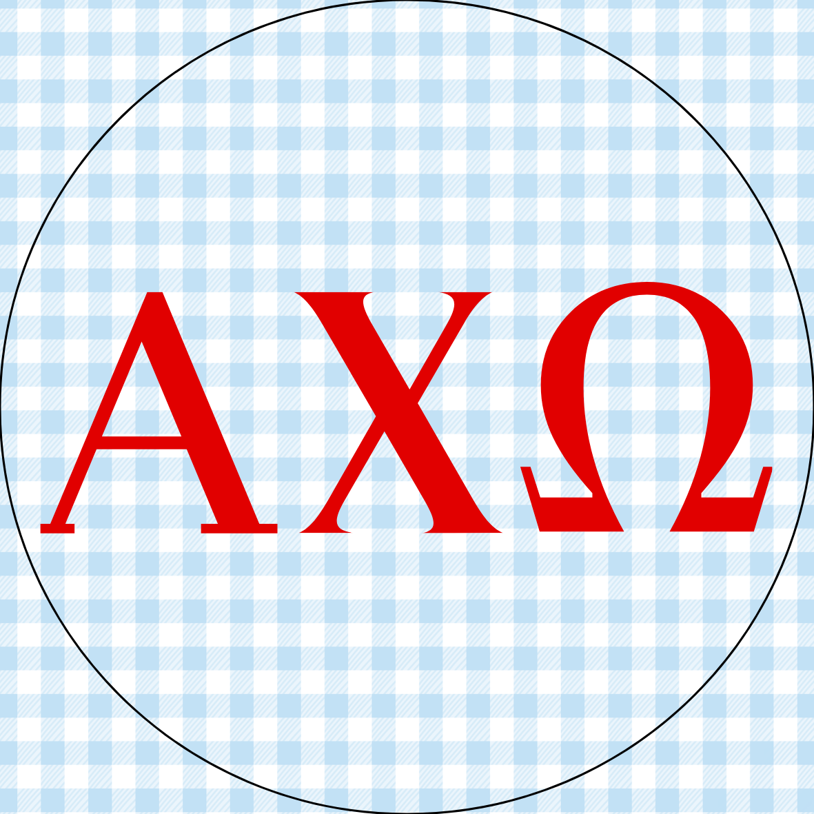 Ole Miss Gingham Sorority Letters Button