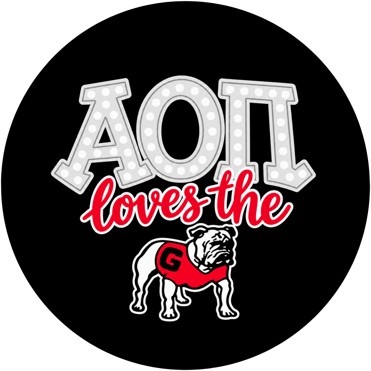 Dawgs & Dots Sorority Button