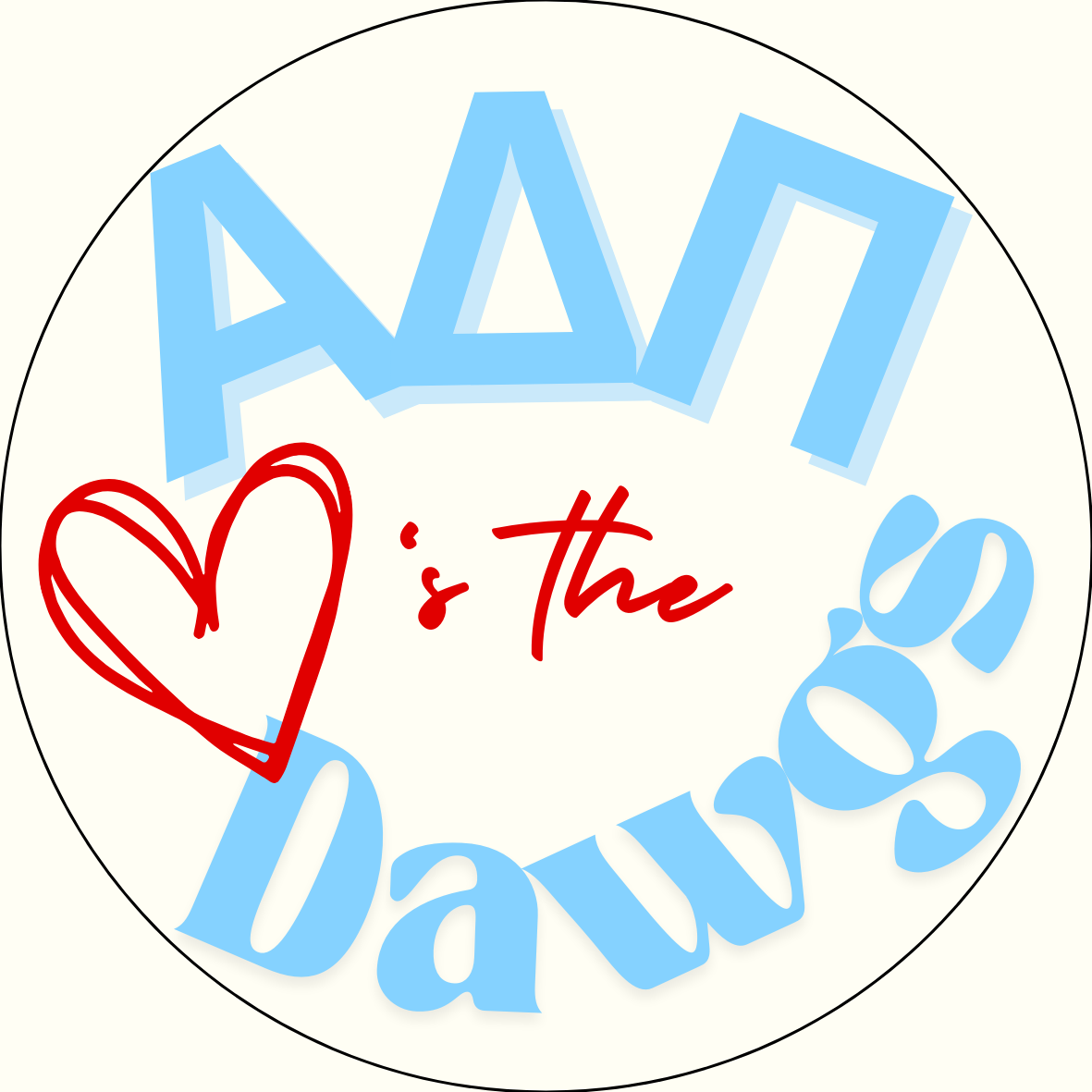 "Loves the Dawgs" Sorority Button