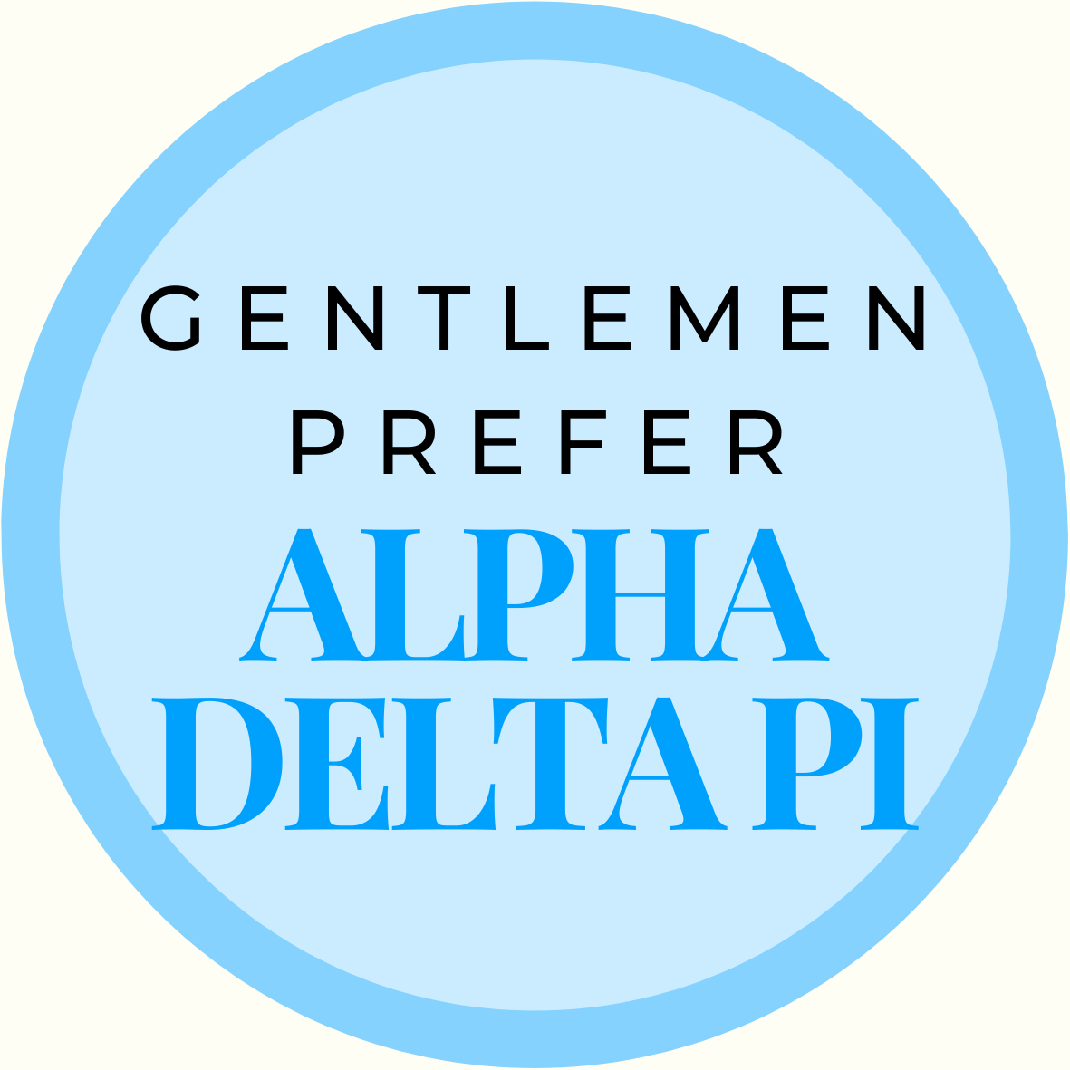 Gentlemen Prefer Block Sorority Sticker- 2 Pack