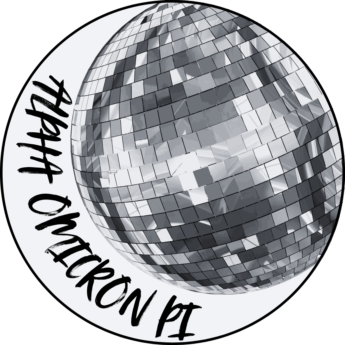 Silver Disco Sorority Button