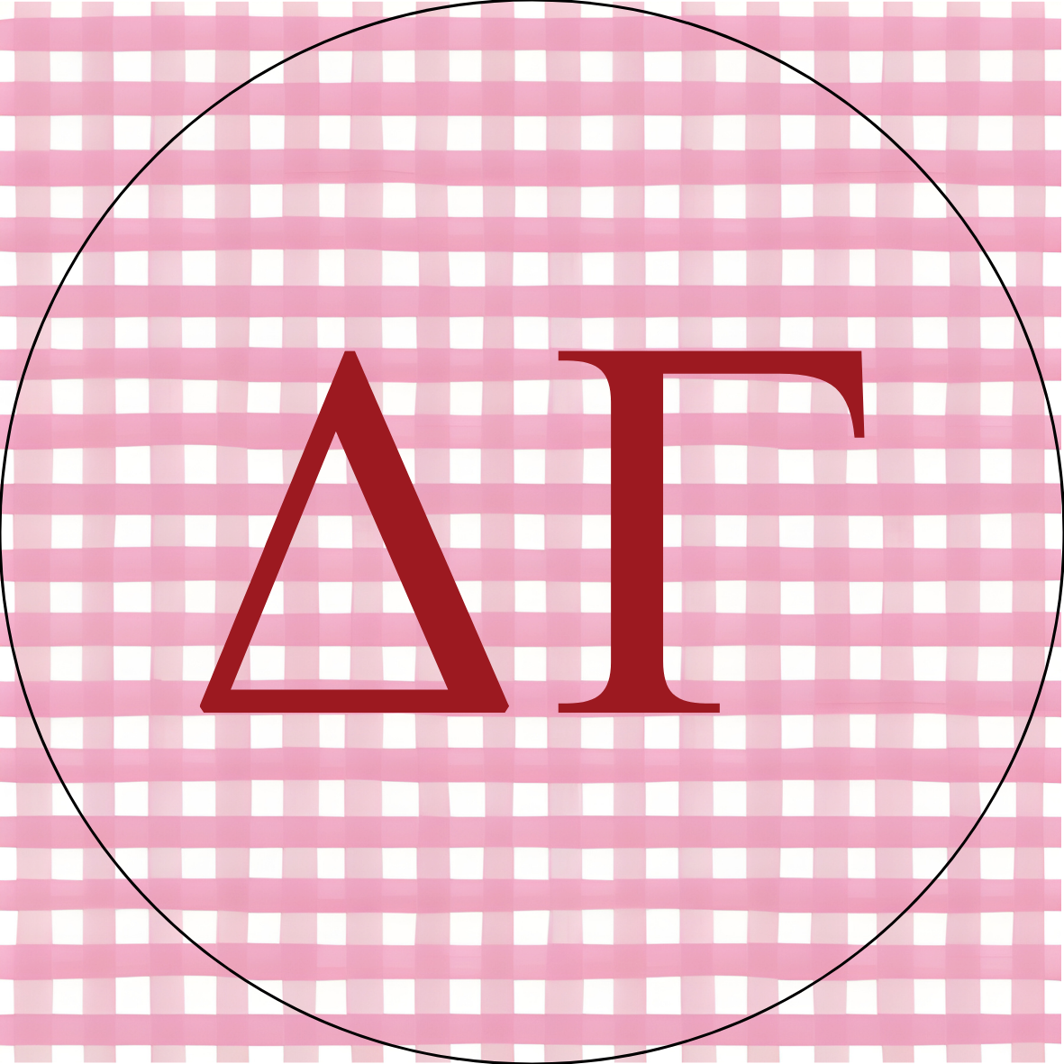 UA Gingham Sorority Letters Sticker- 2 Pack