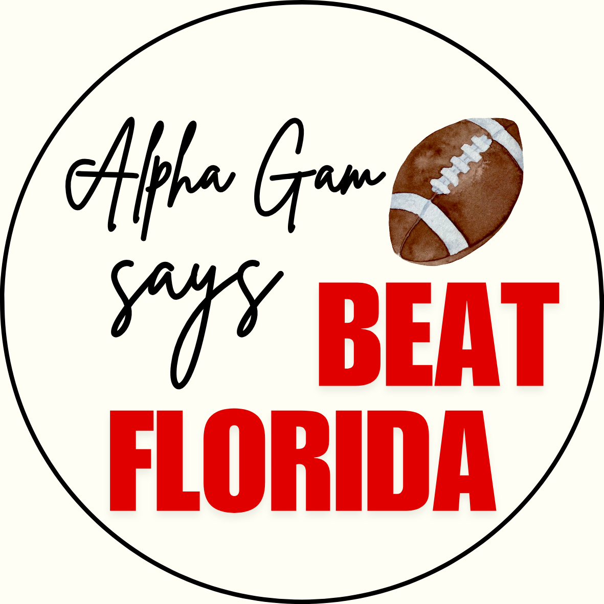 UGA vs. Florida "Beat Florida" Sorority Sticker- 2 Pack