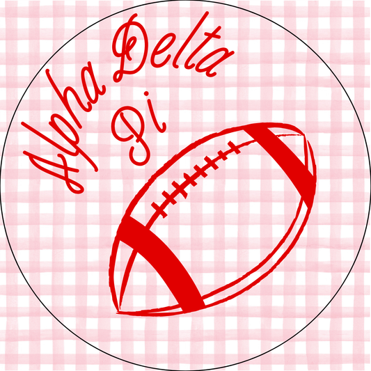 UGA Sorority Gingham Button