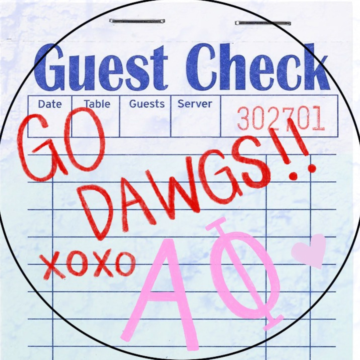 Guest Check Sorority Sticker- 2 Pack