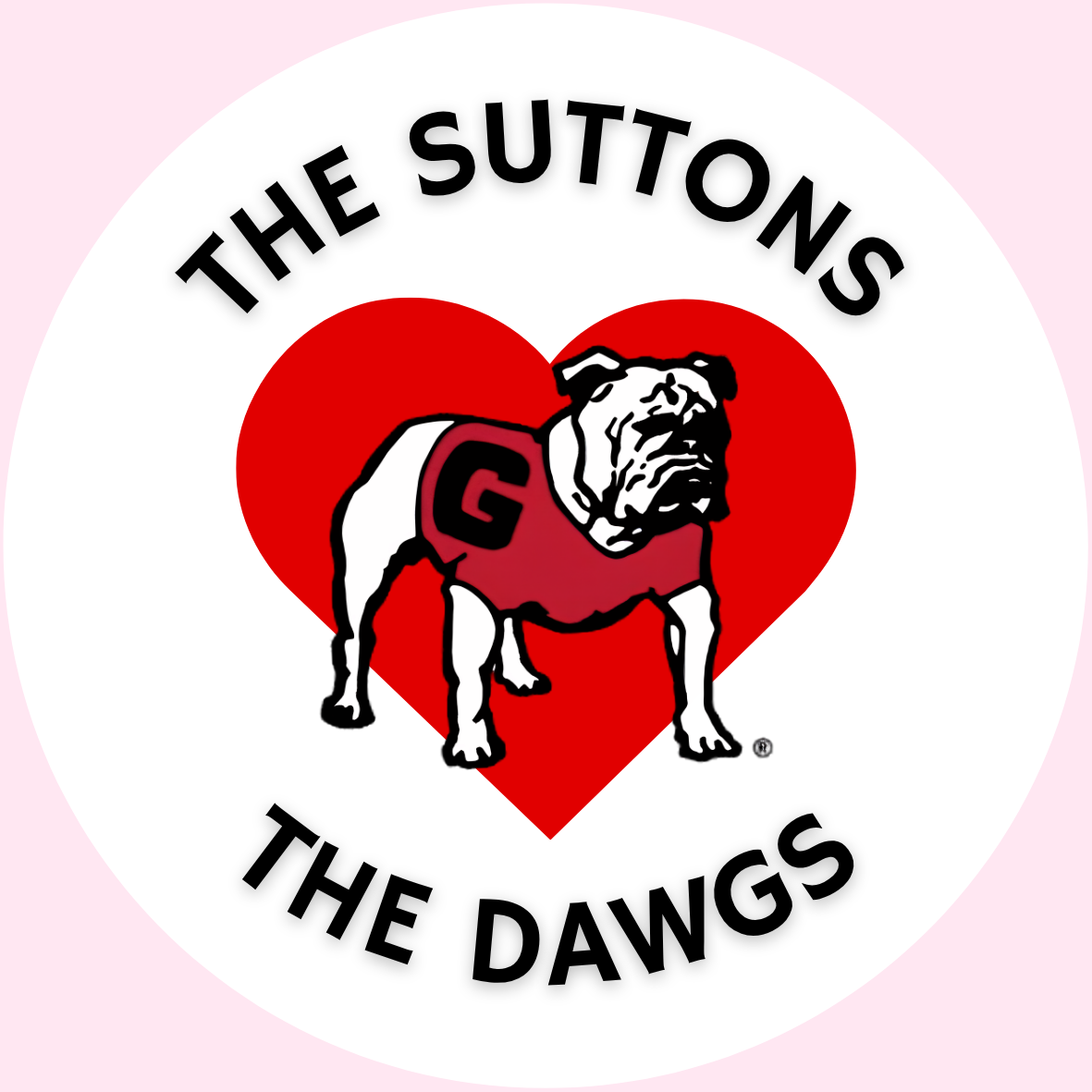 Wedding Sticker Customs (Heart the Dawgs)