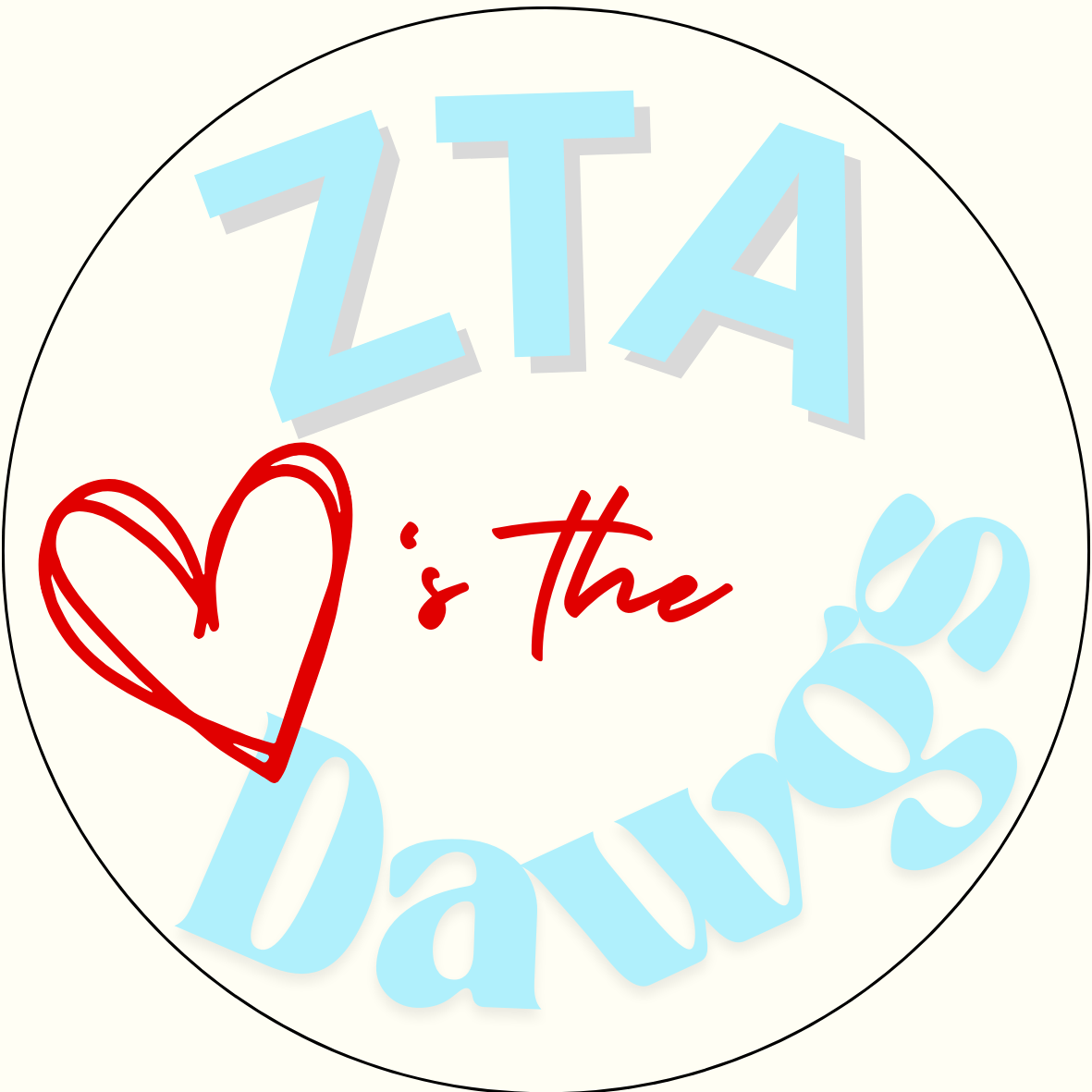 "Loves the Dawgs" Sorority Button