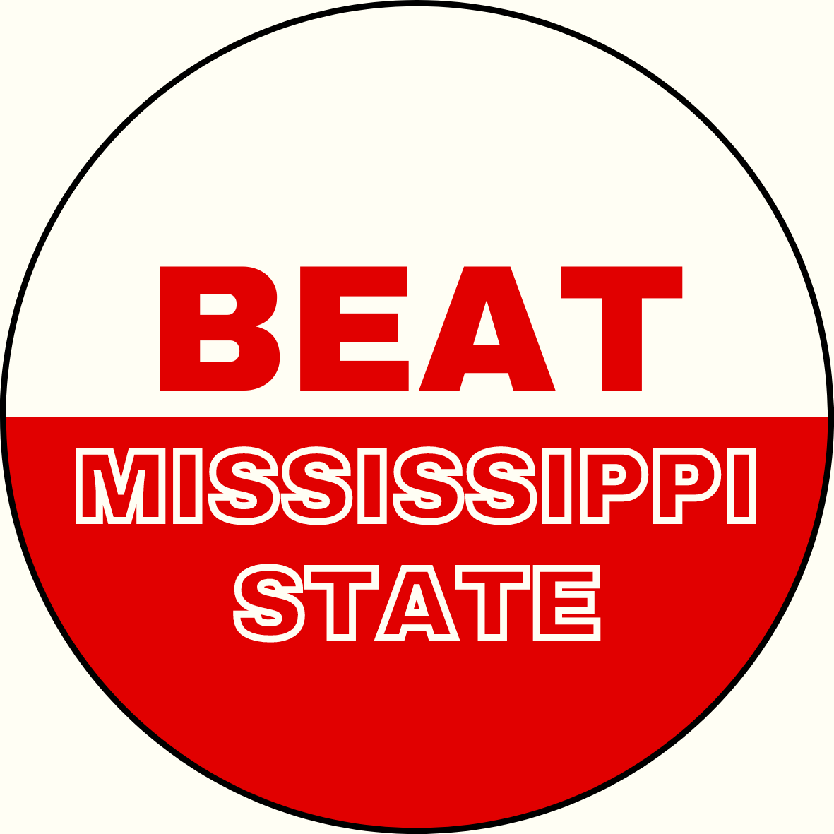 UGA vs. State "Beat Mississippi State" Rivalry Sticker- 2 Pack