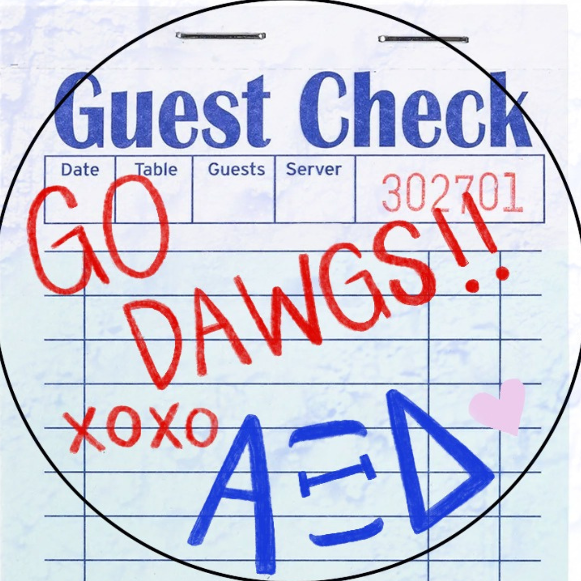 Guest Check Sorority Sticker- 2 Pack