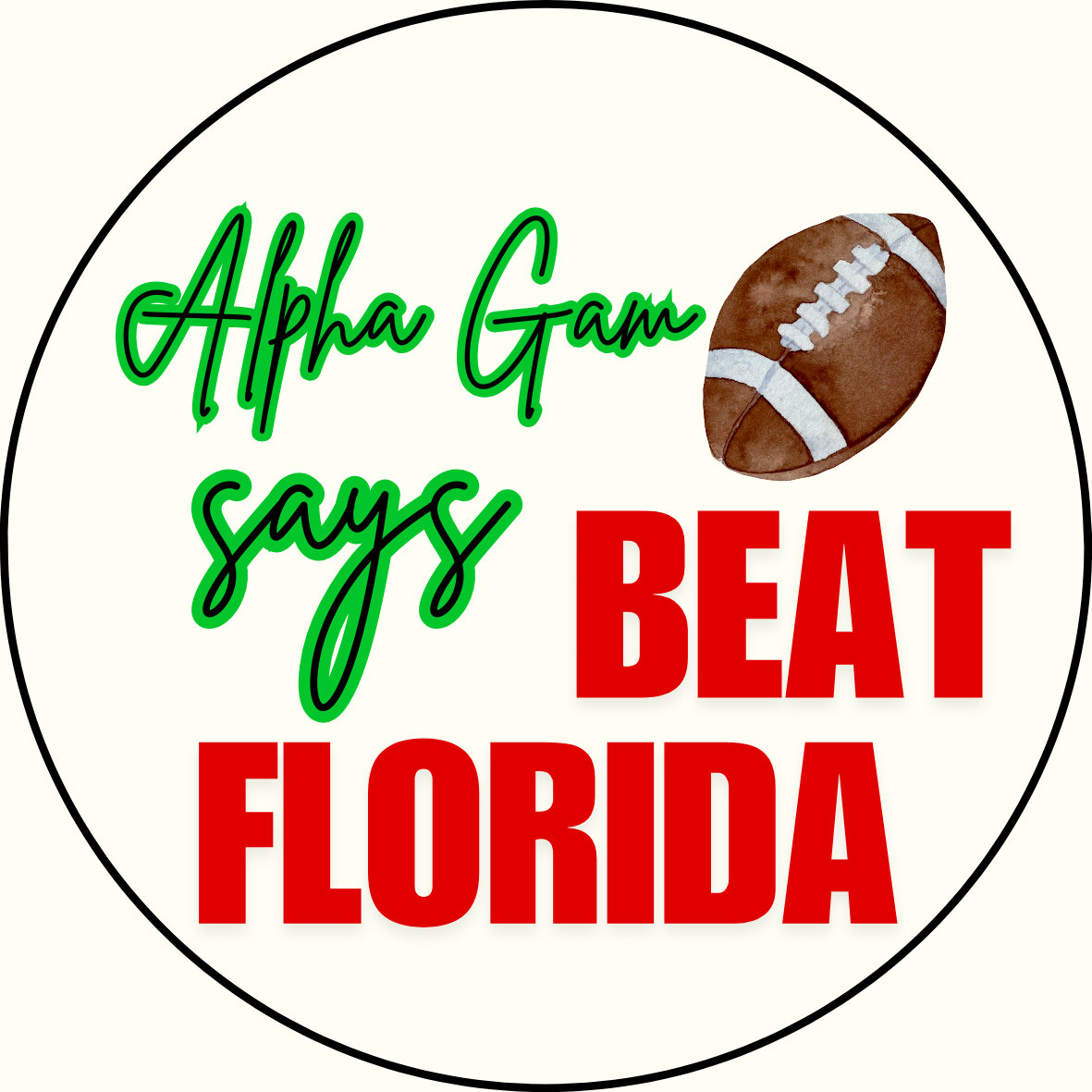 UGA vs. Florida "Beat Florida" Sorority Sticker- 2 Pack