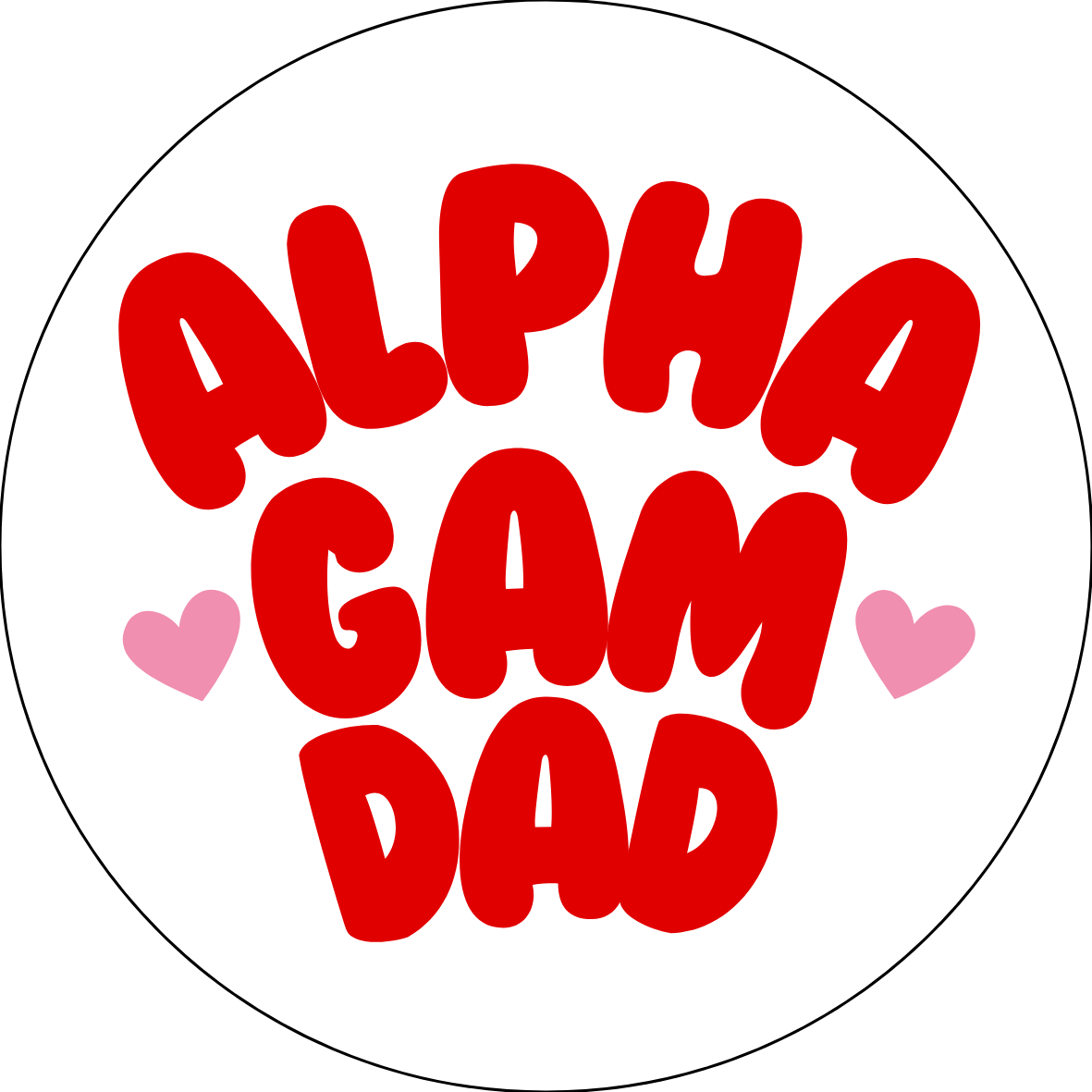 UGA Sorority Dad Bubble Sticker- 2 Pack