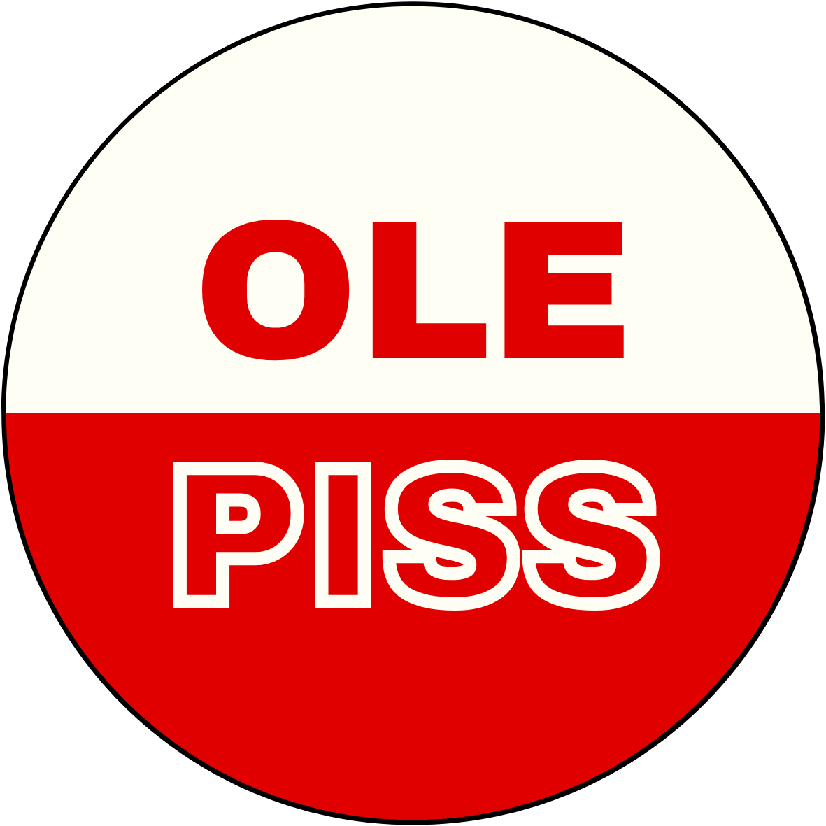 UGA vs. Ole Miss "Ole Piss" Rivalry Button