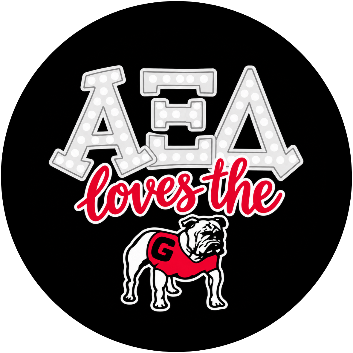 Dawgs & Dots Sorority Button