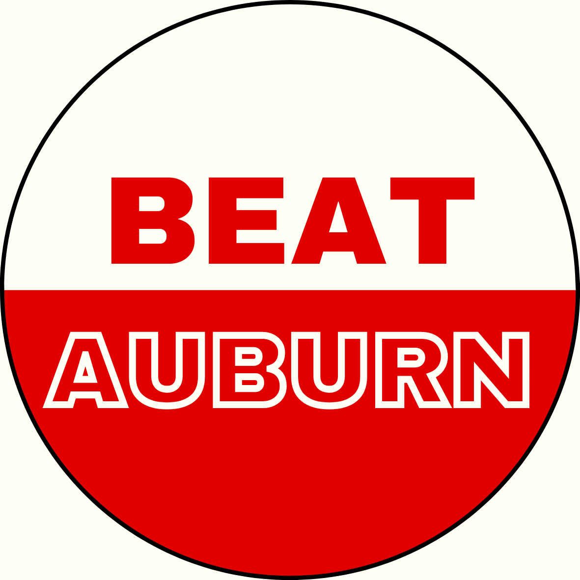 UGA vs. Auburn "Beat Auburn" Rivalry Sticker- 2 Pack