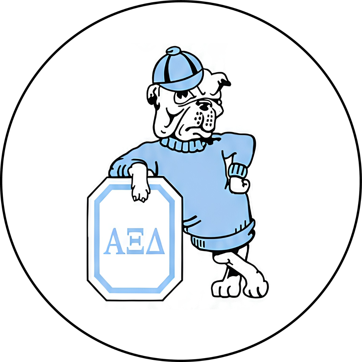 Emblem Retro Logo Georgia Sorority Sticker- 2 Pack