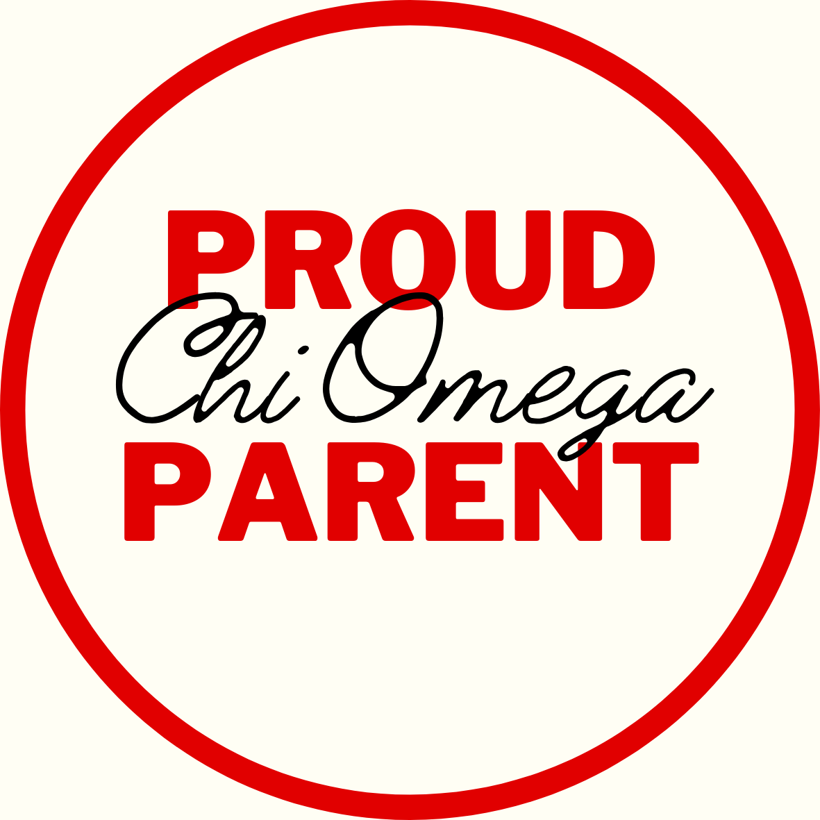 "Proud Parent" Sorority Sticker- 2 Pack