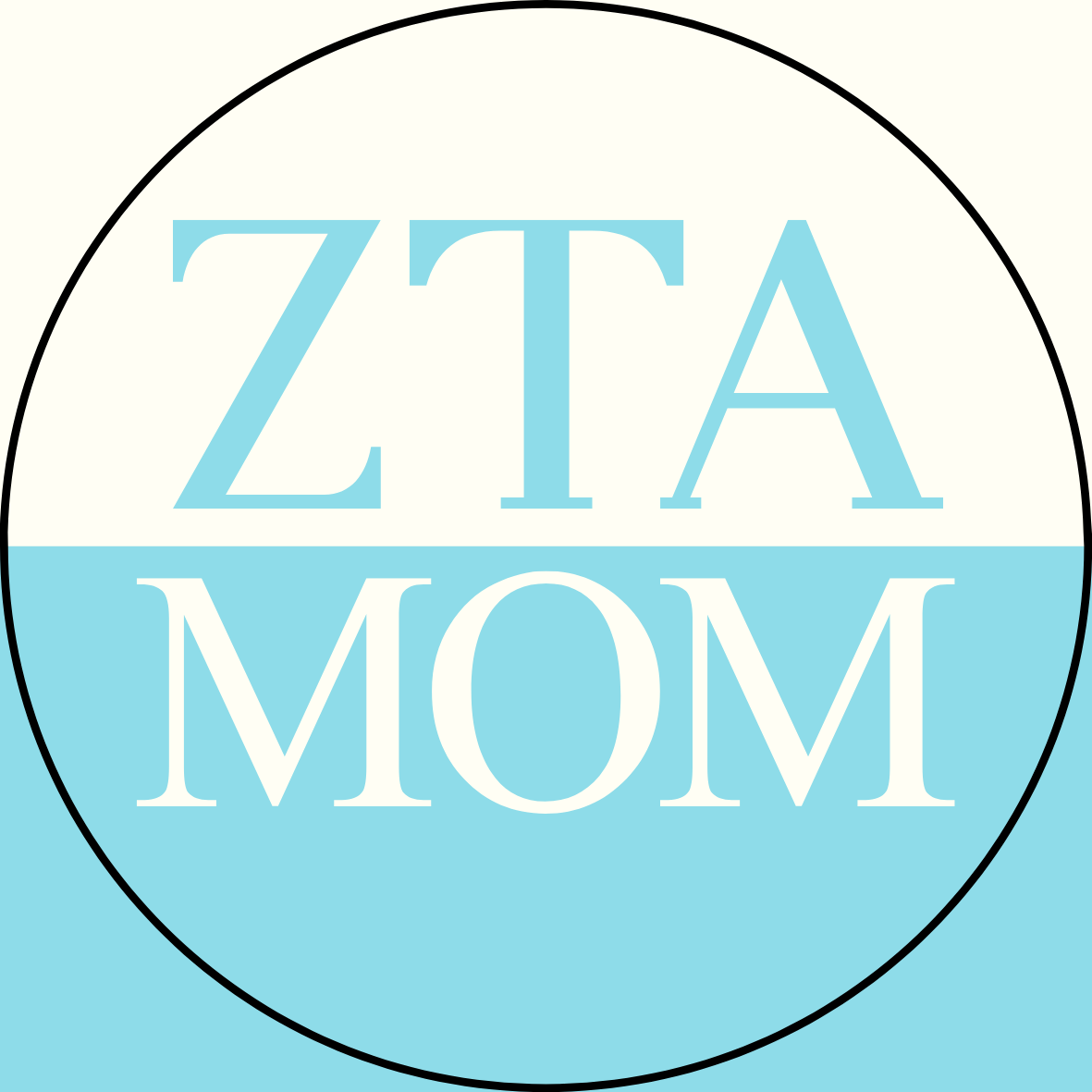 Color Block Sorority Mom Sticker- 2 Pack