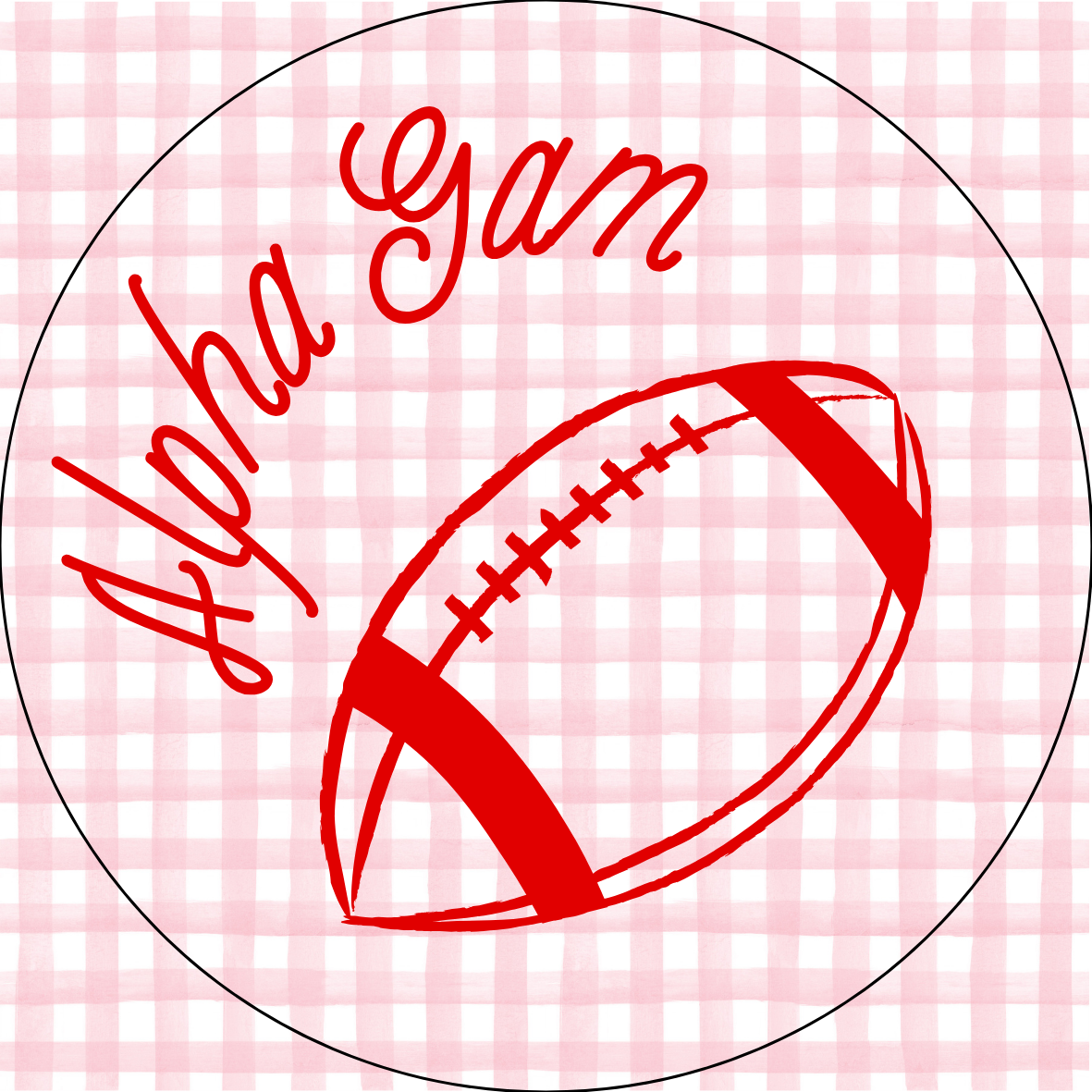 UGA Sorority Gingham Button