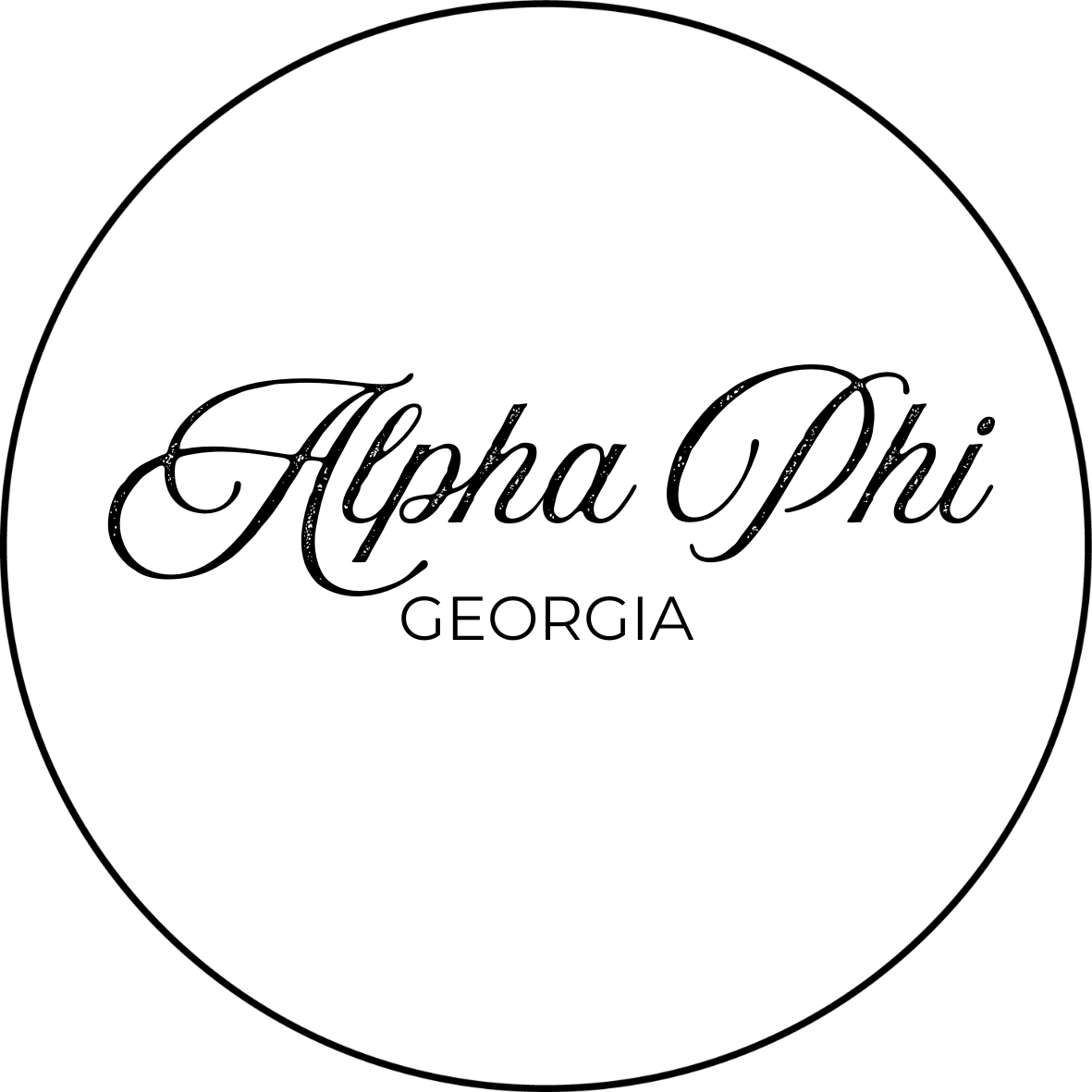 Classic Cursive Georgia Sorority Pinback Button