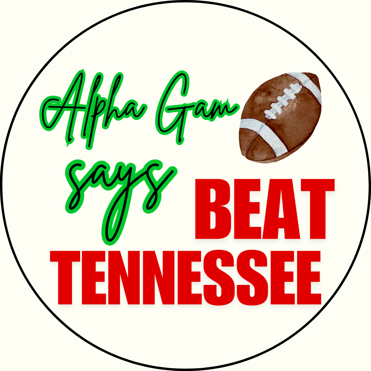 UGA vs. Tennessee "Beat Tennessee" Sorority Sticker- 2 Pack