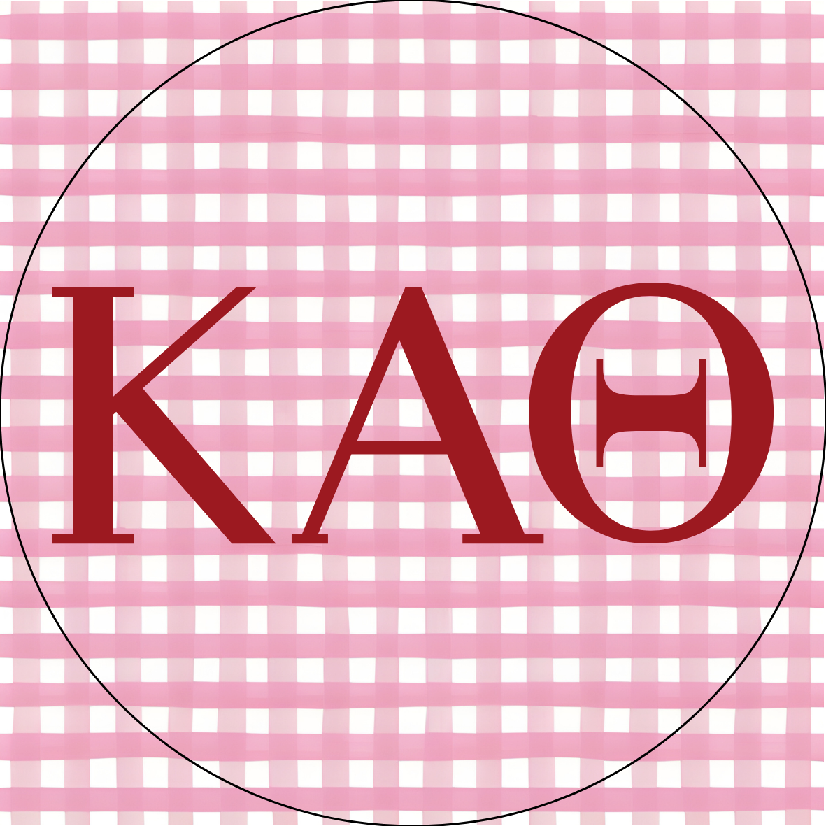 UA Gingham Sorority Letters Sticker- 2 Pack