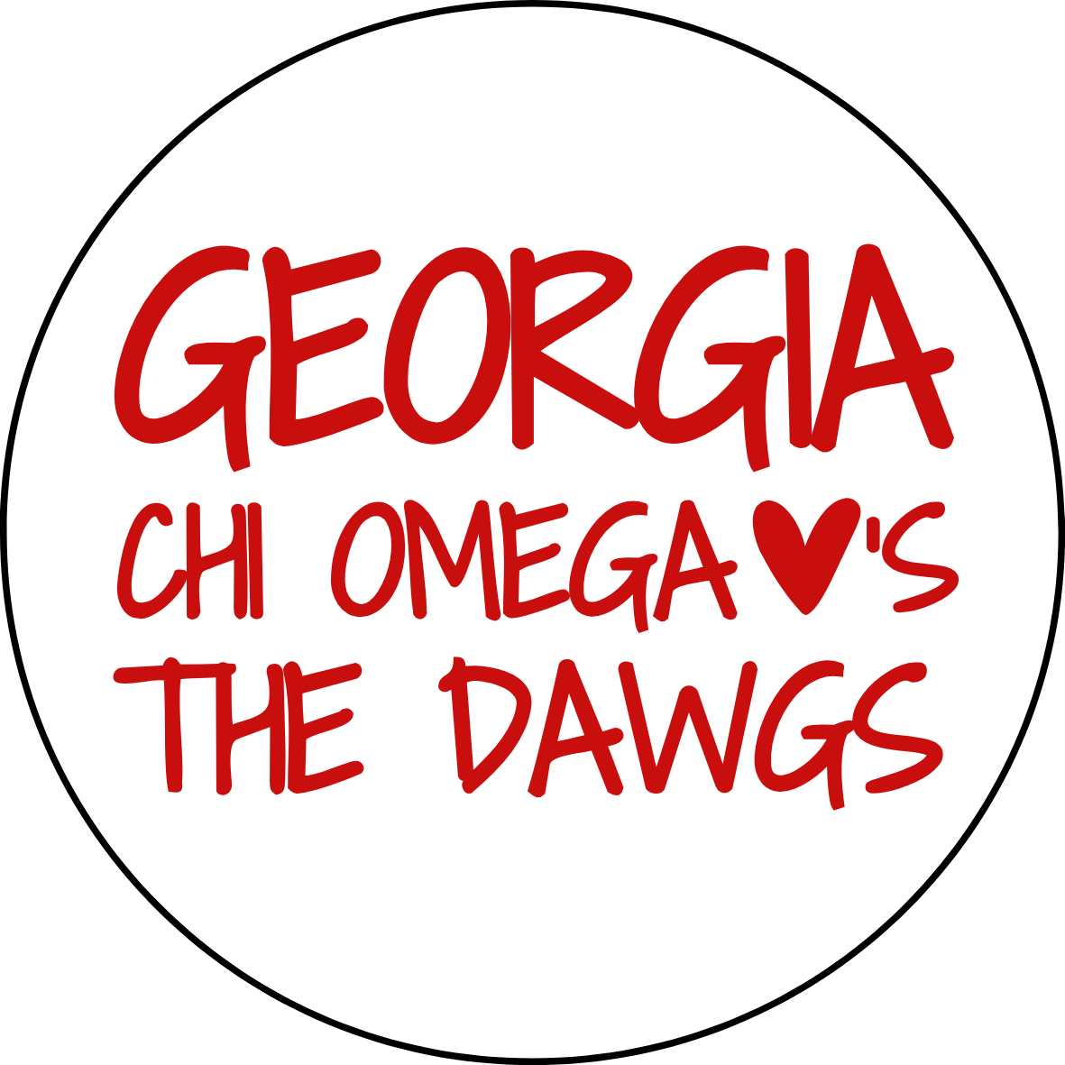 Georgia Sorority Loves the Dawgs Button