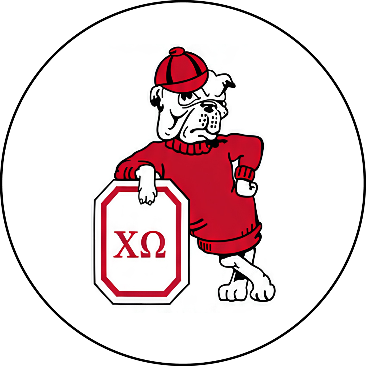 Emblem Retro Logo Georgia Sorority Sticker- 2 Pack