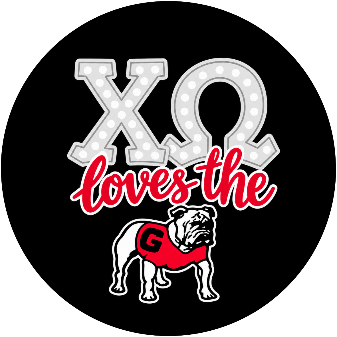 Dawgs & Dots Sorority Button