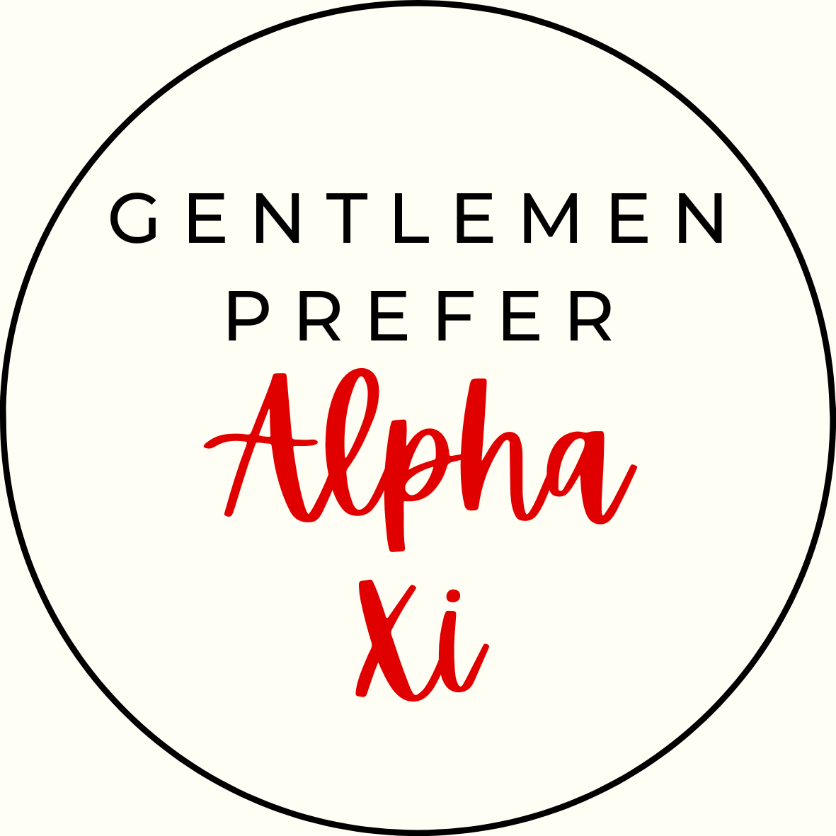 UGA Gentlemen Prefer Script Sorority Button