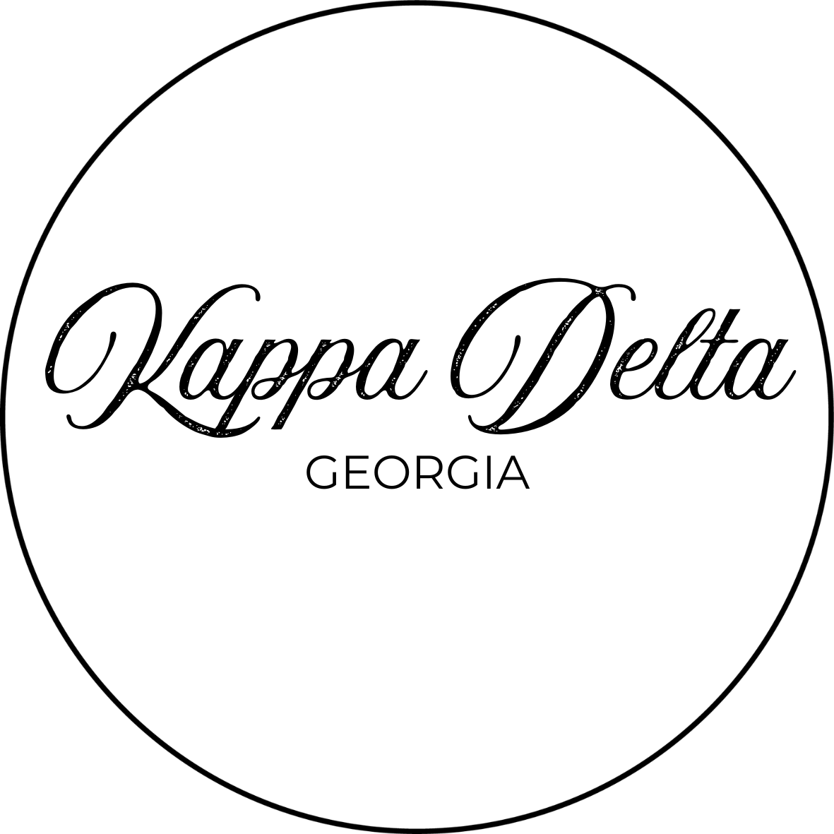 Classic Cursive Georgia Sorority Pinback Button