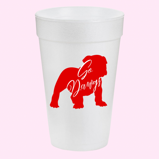 UGA "Go Dawgs” Bulldog Gameday Cups