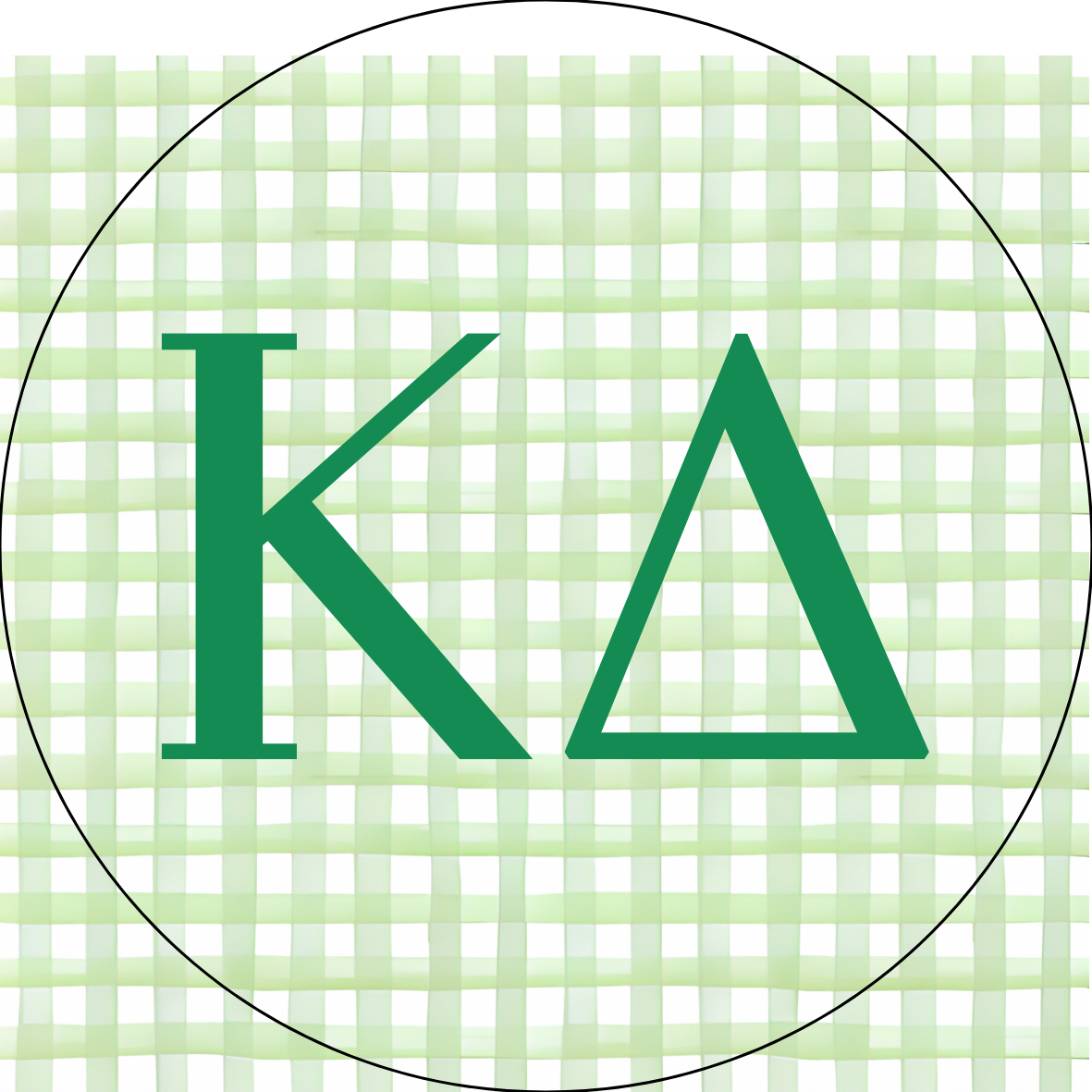 UTK Gingham Sorority Letters Button