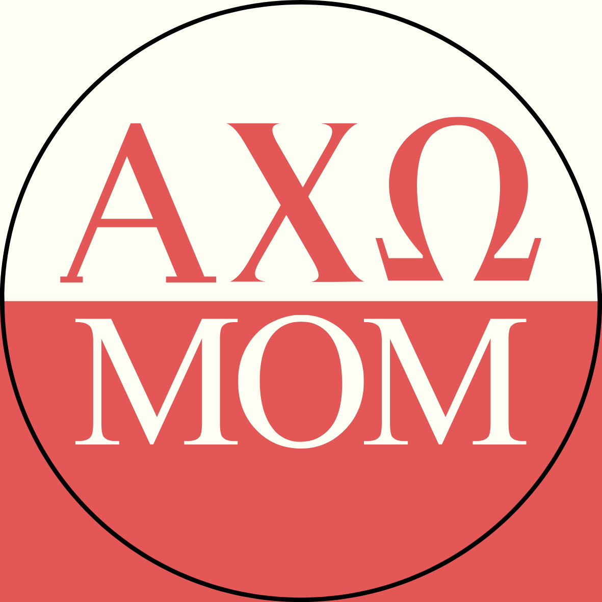 Color Block Sorority Mom Sticker- 2 Pack